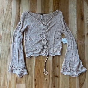 Free People Zinnia Crop Sweater NWT